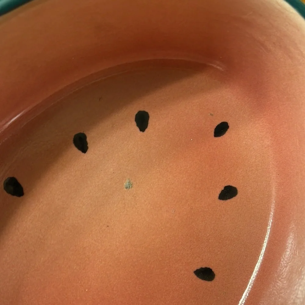 Vintage Watermelon Serving Platter and Bowl Set Vintage Watermelon Fruit Dip Set